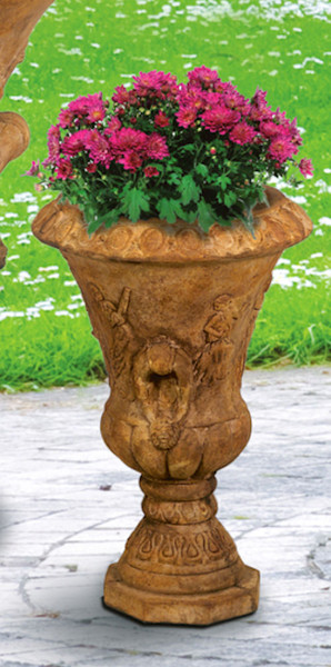 Roman Grecian Frieze Classical Dancers Urn Cement Planter Vase